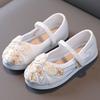 New Girls Flats Shoes Embroidery Cloth Kids Shoes For Girl Baby Girl Loafers Chinese Festival Party Princess Shoes CSH1436