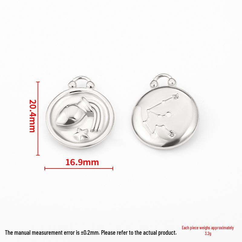 18k Gold Zodiac Pendants for DIY Luxury Jewelry - Small Accessories for Bracelets & Necklaces