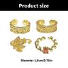Fashionable Wheat Themed Open Rings Decoration for Women Adjustable Designs Sturdy Alloy Jewelry Statement Pieces