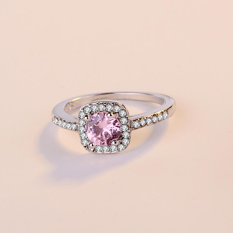 Zhenrong European American Fashion Engagement Rings for Women - Eight Hearts Eight Arrows Cubic Zirconia Jewelry.