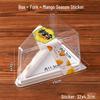 Triangular Slice Cake Box with Fork & Stickers