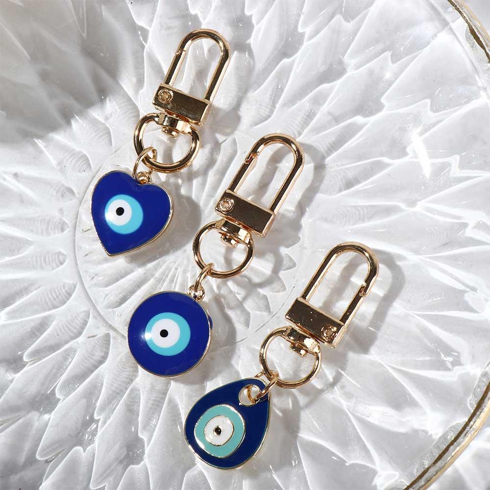 Phone Charm Car Accessories Evil Eye Keychain Blue Eye Key Chain Hamsa Hand Keyring Car Keyring
