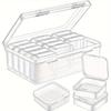 Kostenloser Versand: Nano-Perlen Zubehör Aufbewahrungsbox - Transparenter Organizer für Schmuck, Nagelkunst und Sonstiges