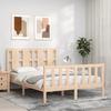 VidaXL Bed Frames with Headboard 140x190 Cm Solid Wood 3193446