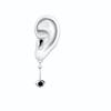 Original Design Premium Metal Copper Platinum Plated Black Agate Pendant Ear Buckle Earrings Temperament Fashion Earrings Women