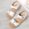 Women Leather Shoes Open Toed Female Flats Sandals Shoes Summer Soft Soled Non Slip Beach Sandals Large Size Zapatos Mujer