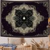 Bohemian Mandala Tapestry Wall Hanging Celestial Mystic Dark Night Sky Art Boho Witchy Spiritual Islamic Decor Ornament for Home