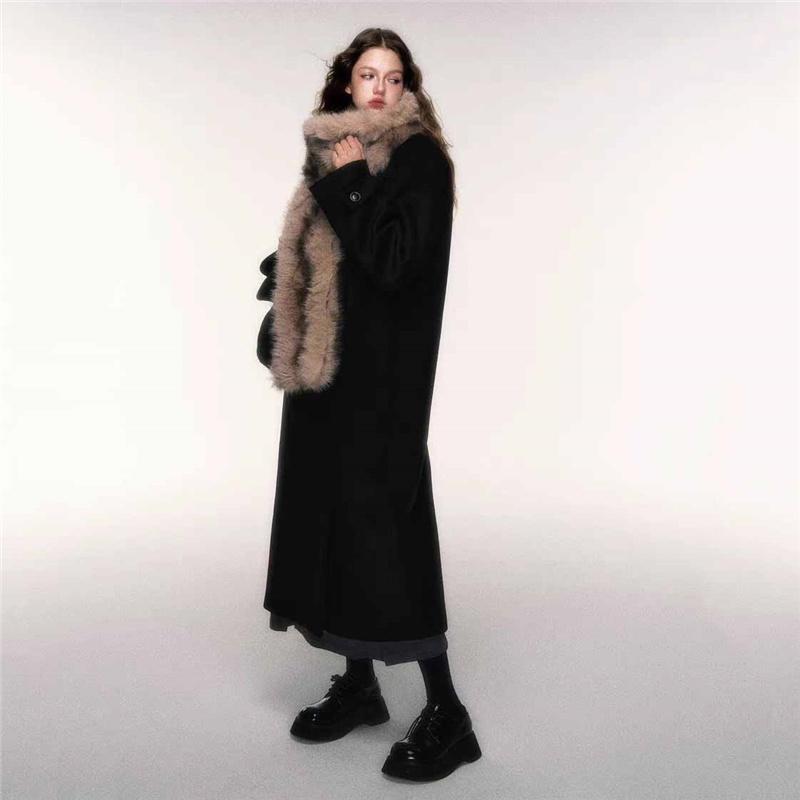 192x20cm Extra Long Faux Fur Scarf Winter Warm Double Sided Thick Plush Wrap Windproof Earmuff Neck Warmer for Women