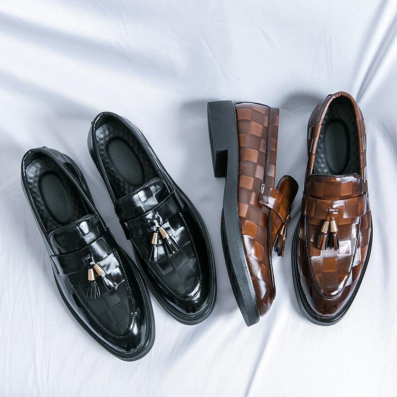 Men's Shoes Foreign Trade New Large Size Casual Fashion Hairstylist One Pedal Leather Shoes Trend British Style Pointed Shoes