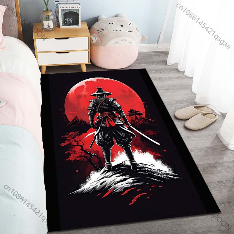 NEW Japanese Bushido Printed Carpet for Living Room Bedroom Sofa Home Decoration Non-slip Floor Mat Modern Carpet Large Size
