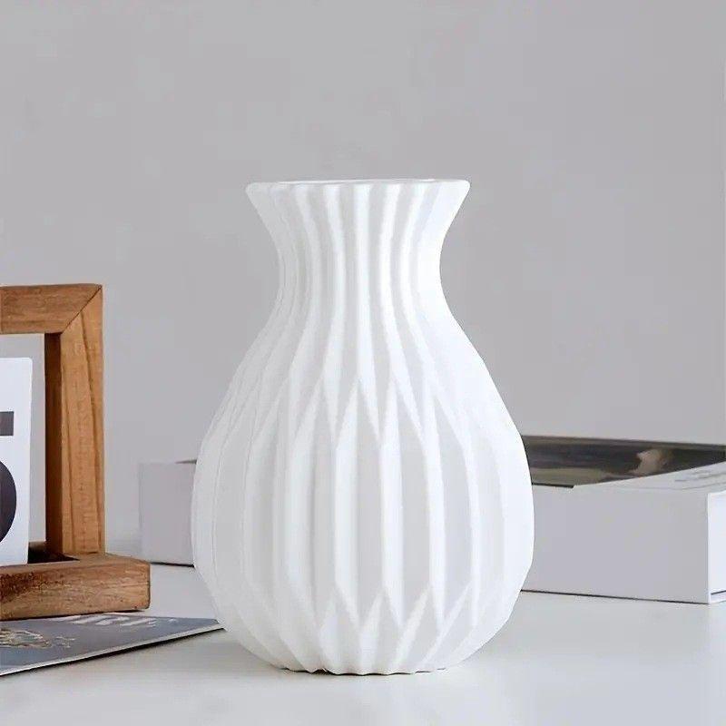 High Value Pineapple Plastic Vase Flower Arrangement Home Display Modern Light Luxury Simulation Plastic Vase