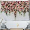 Creative Flowers Tapestry Nature Plant Floral Tapestry Wall Hanging Cloth Tapestries Home Bedroom Living Room Decor Tapestries