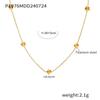 Personality Simple Stainless Steel Gold Color Five-petal Flowers Necklace for Women Trend Temperament Does Not Fade Jewelry Gift