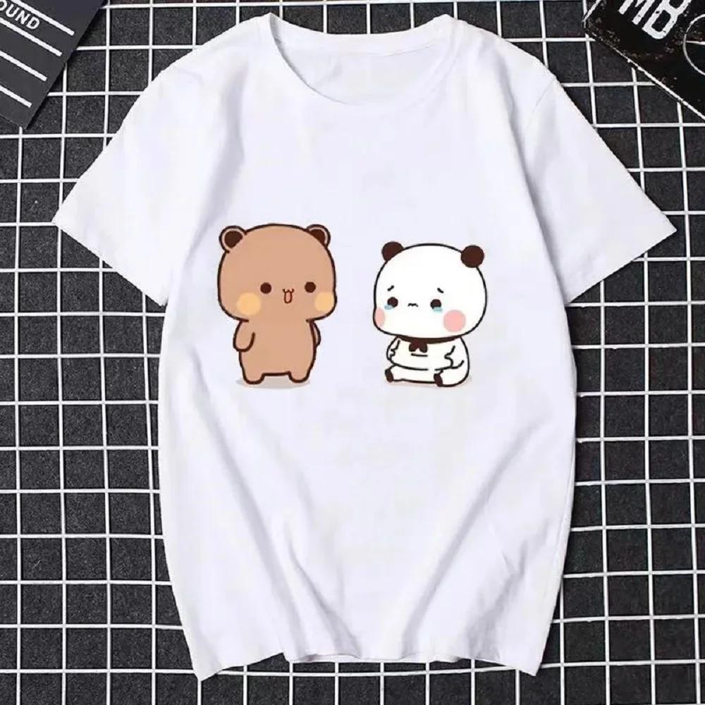 Bubu Dudu Print T Shirt Funny Anime Women Crew Neck Top Graphic Comic Manga Unisex Summer Clothes Women Clothes