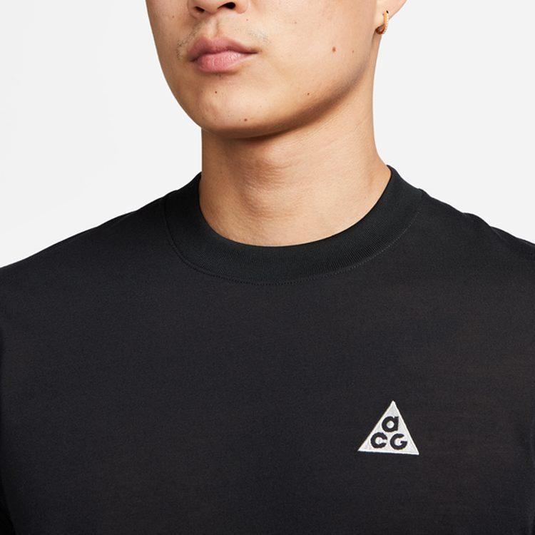 Nike ACG T Shirts Men's Black Crew Neck Moderate DX7883-010