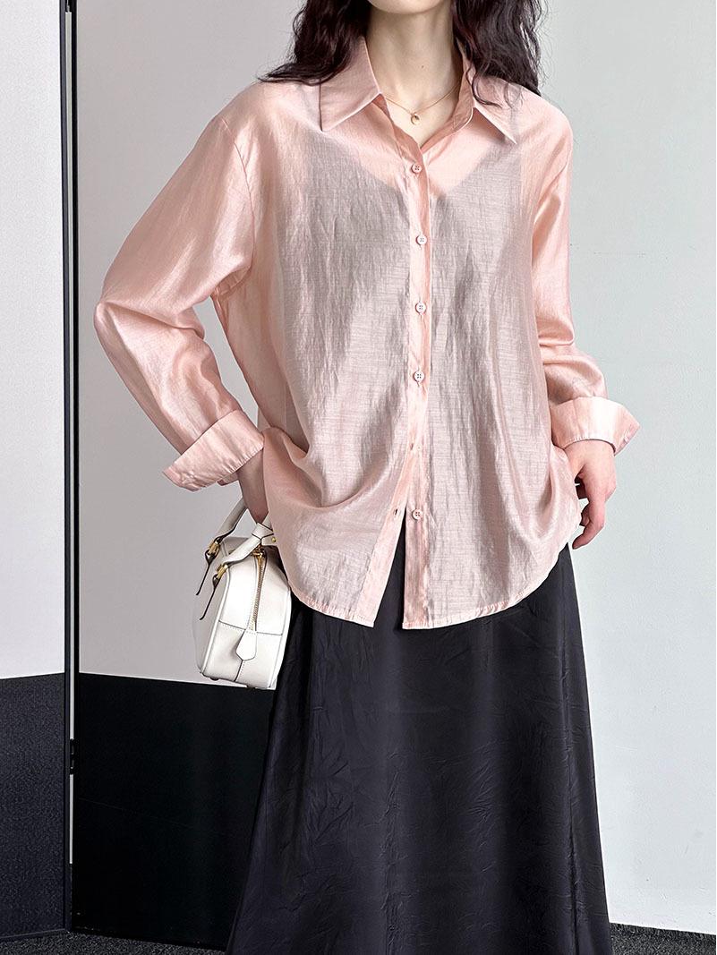 

Оранжевый Zhi 2024 Весна/Лето Женский Кардиган от Солнца в Корейском Стиле L розовый