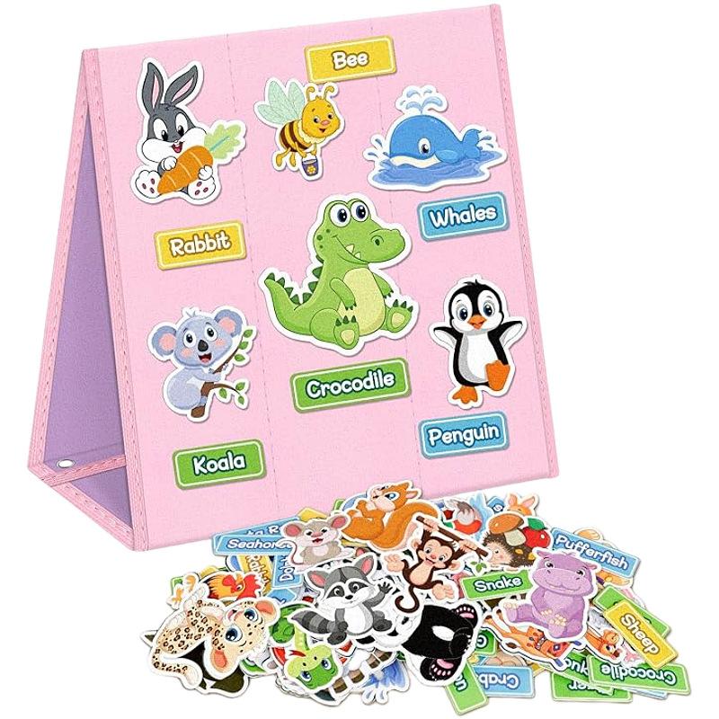 

Складная двухсторонняя фетровая раскадровка для раннего образования детей дошкольного возраста 24*27*3 розовый