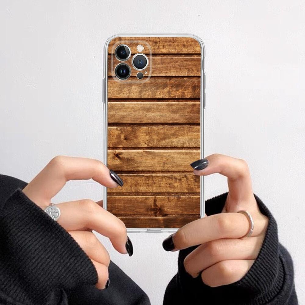 Wood Grain Phone Case for iPhone 16 15 8 7 6 6S Plus X SE XR XS 14 11 12 13 Mini Pro Max Mobile Case