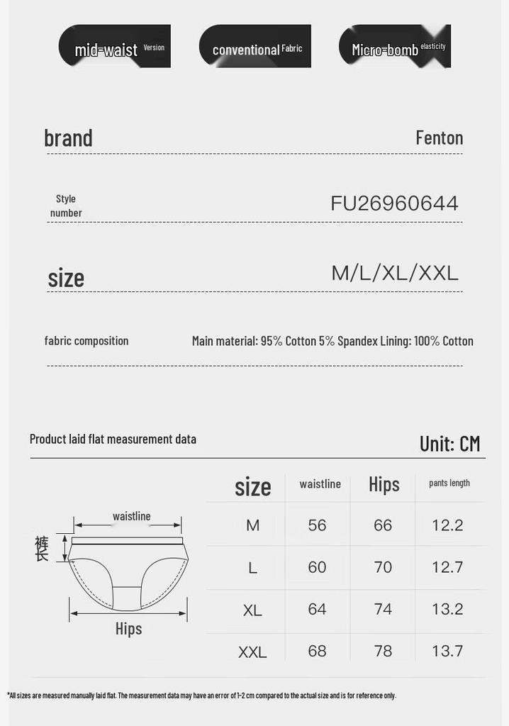 Fenteng Women's 95% Cotton Antibacterial Lace Underwear 4-Pack