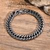 Stainless Steel  Jewelry Thick Heavy Cuban Chain Men Bracelets Wristband For Dad Boyfriend Valentine's Day Gift