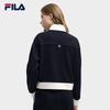 Fila Heritage Fashion Versatil Confortabil Bloc de Culori Tricotaj Larg Jachetă Femei jachete Albastru Legendar F11W548505FNV