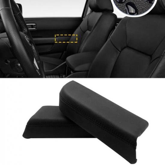 Black Fit 09-15 Honda Pilot Front Door Armrest Replacement Durable Cover Panels