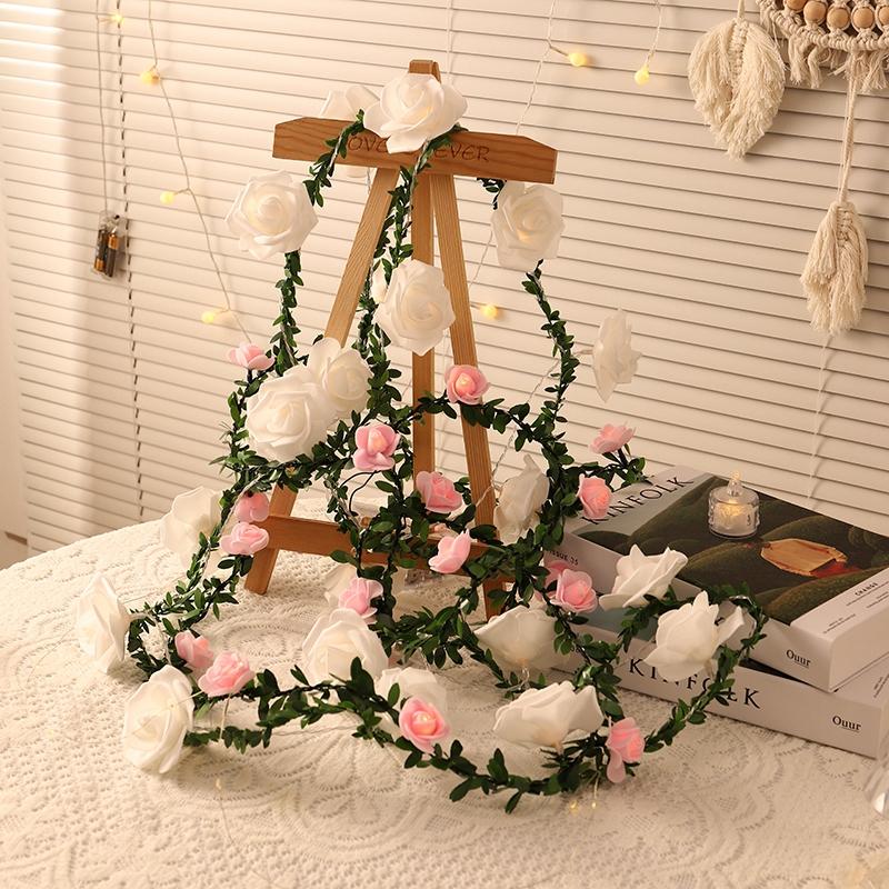 1.5/3M Led String Lights Rose Flower Decorative Garland Fairy Lights Wedding Birthday Party Decorations Home Garden Yard Decor
