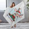 Tuniu Cute Christmas Baby Deer Fleece Blanket Soft Warm Throw for Kids Bedroom Sofa Decoration Gift