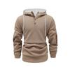 Autumn and Winter Men's Solid Color Jacquard Hooded Sweatshirt Loose Sports Casual Top Jacket