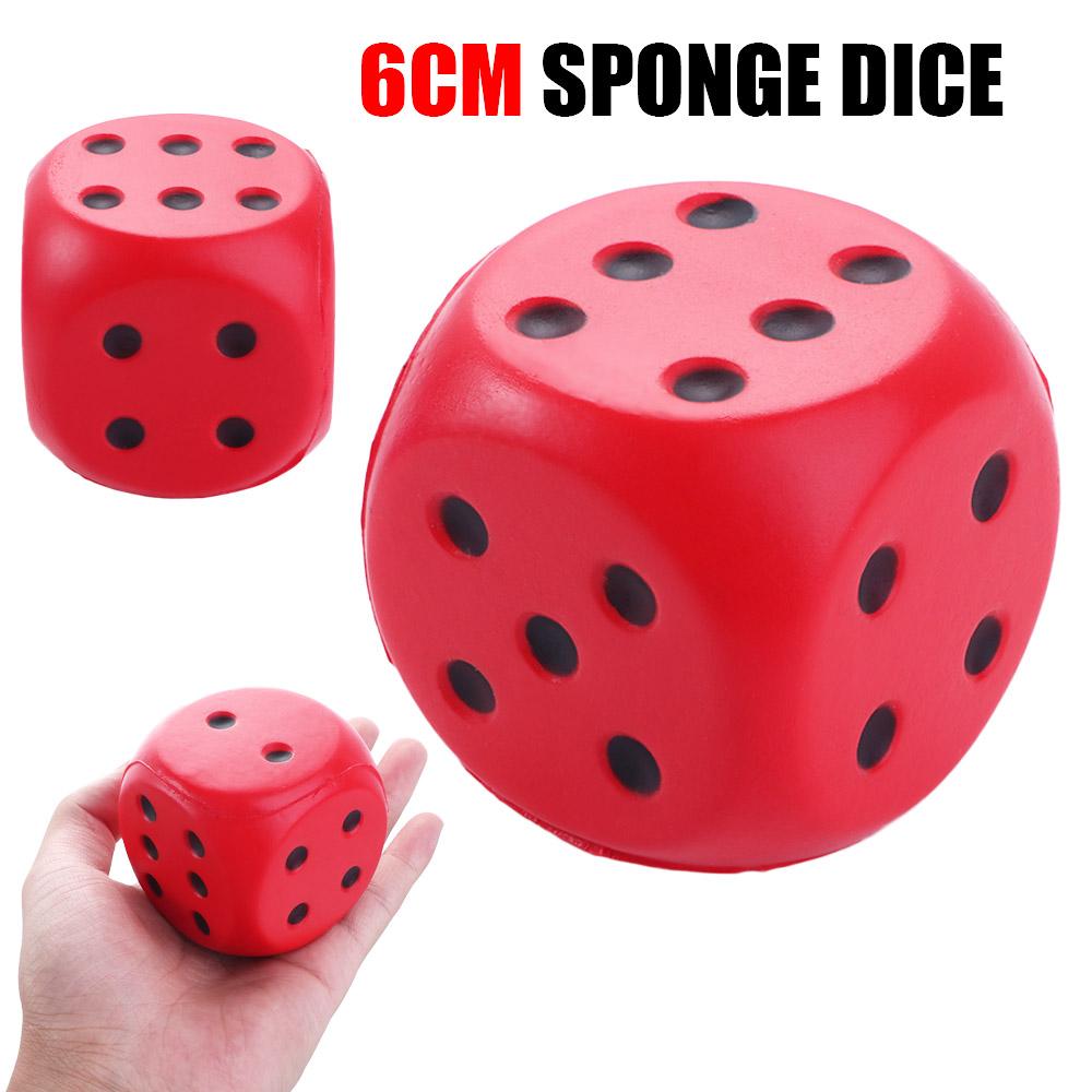 Big Dice Length 6cm Elastic Toys Solid Color Pressure Relief Point Dice Sponge Dice Anti Stress