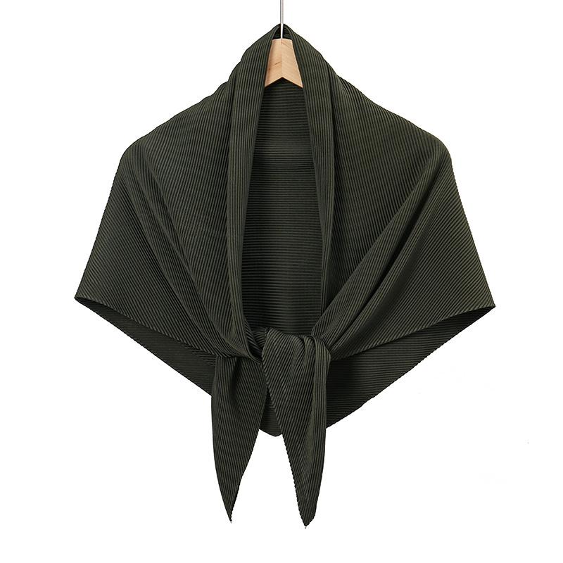 28 Colors Plain Crinkle Square Bubble Silk Pleated Hijab Women's Head Shawl Scarf Muslim Wrinkle Kerchief Solid Ramadan Stole