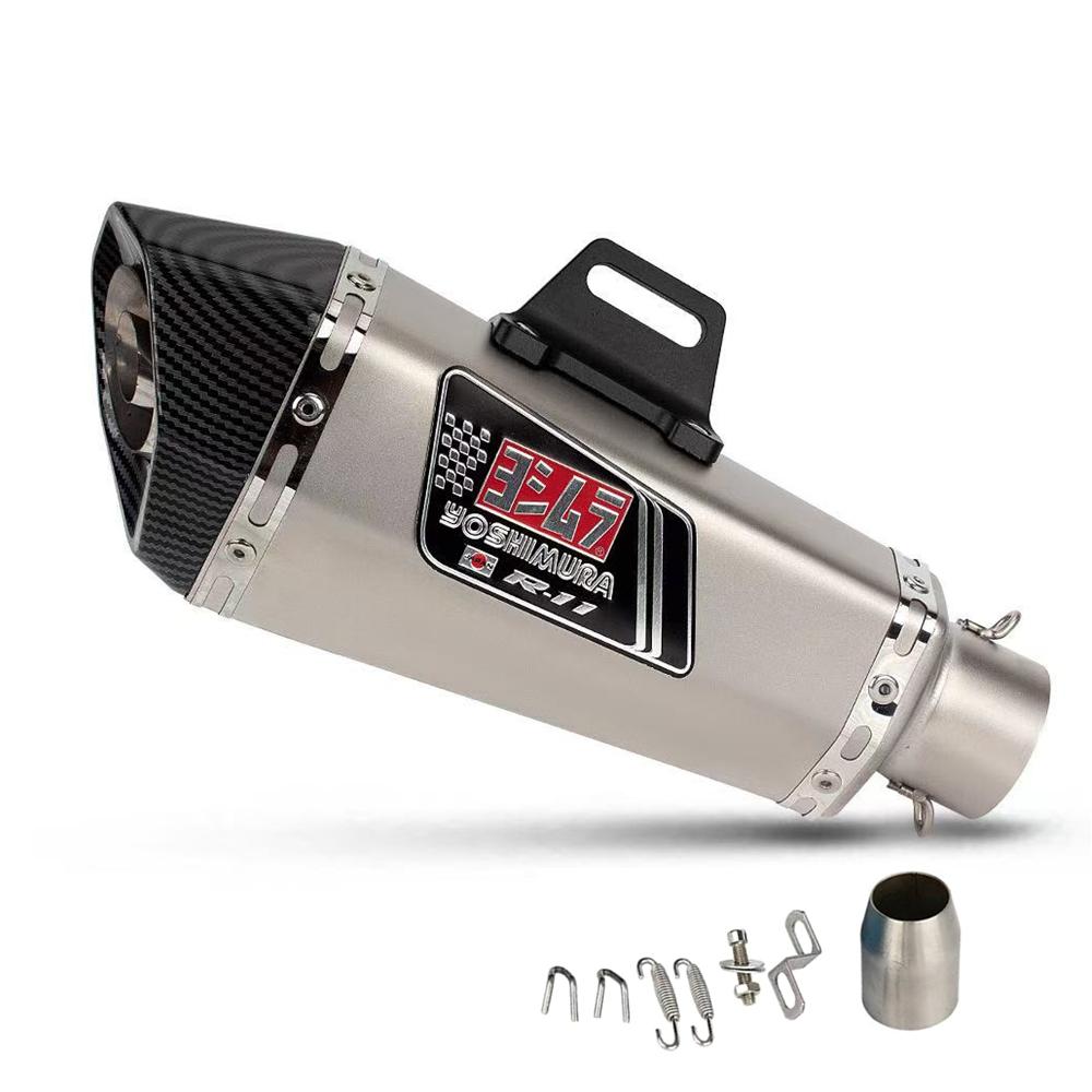 

Universal 51mm Motorcycle Exhaust With DB Killer Sticker Muffler For Z900 Z400 Ninja400 300 ZX6R GSX250R R3 R6 R25 MT07 CBR300R Type A1