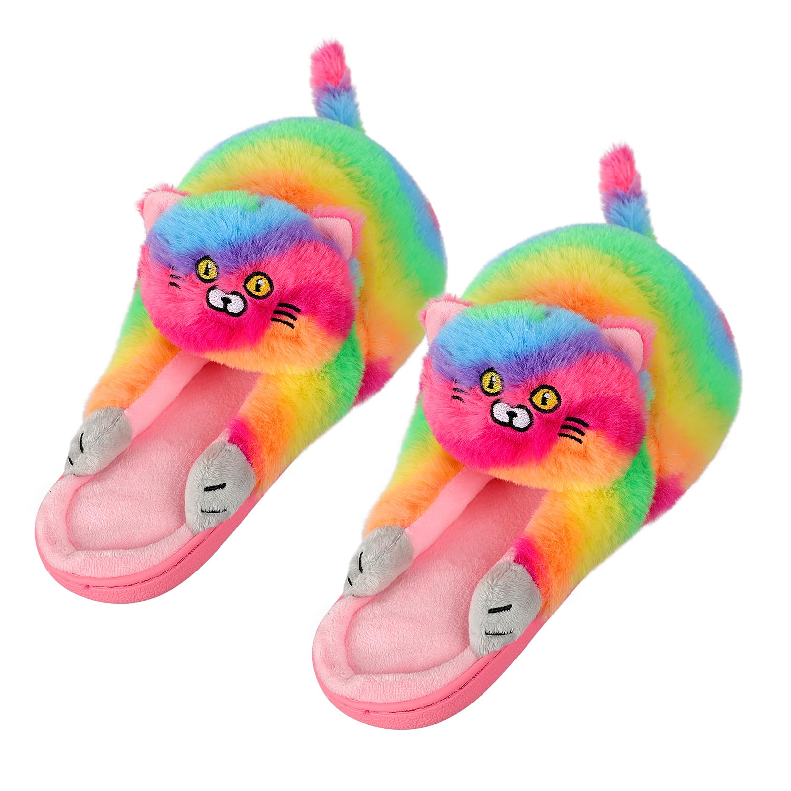 

Moonlove Комната для кошек Пушистые плюшевые домашние тапочки для осени и Милые теплые кошачьи тапочки без и Дизайны для мужчин и Милые домашние тапочки Идеальный подарок,