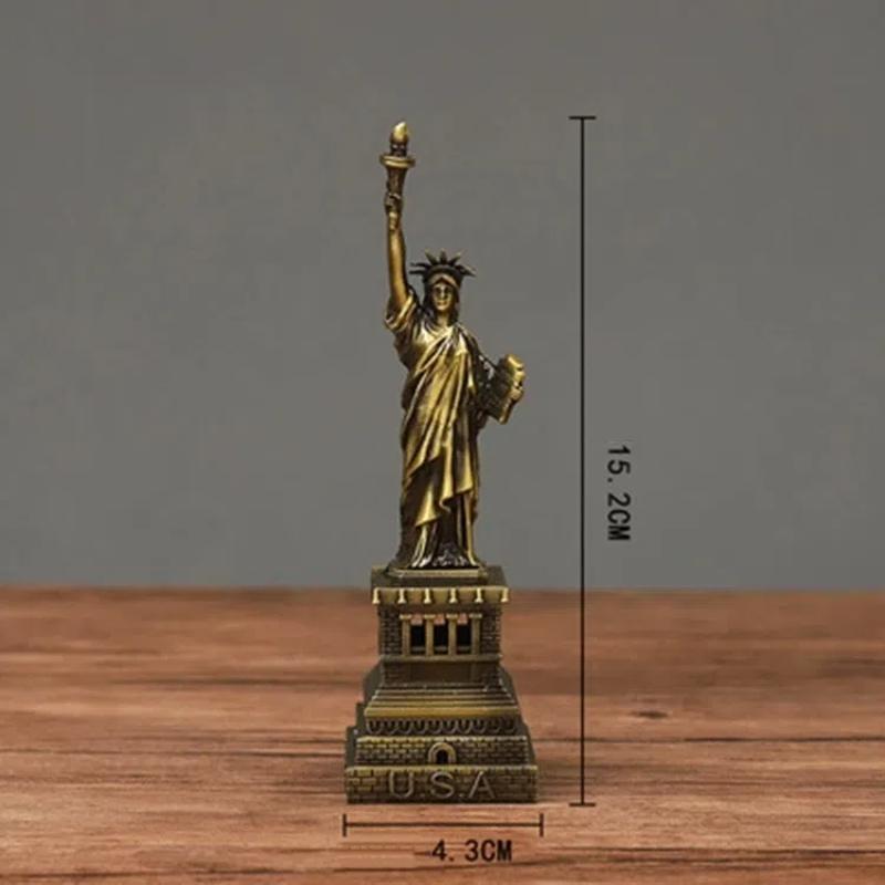 

Металлическая модель Статуи Свободы – Сувенирная фигурка из Нью-Йорка для украшения дома Height 32cm серый