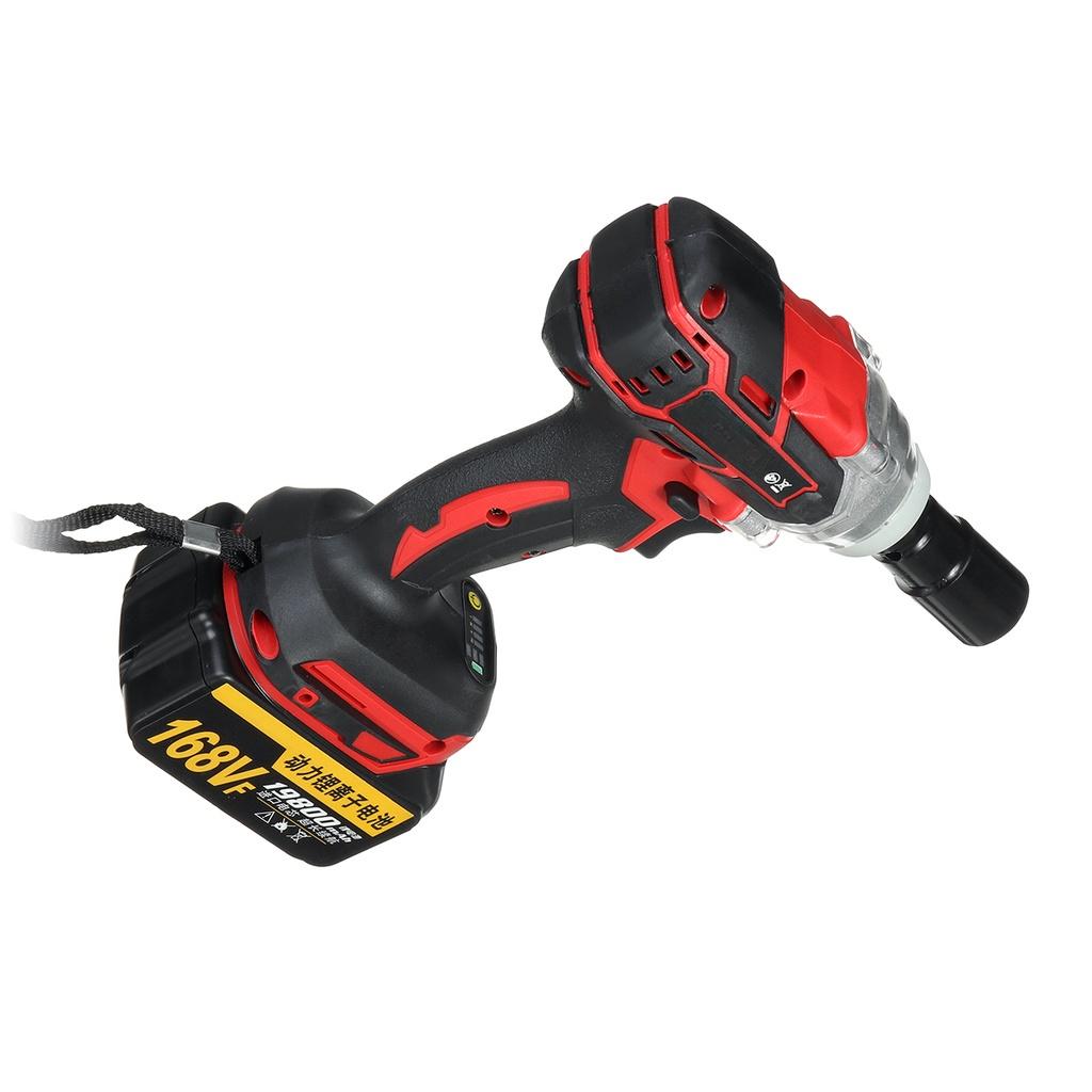 168VF Cordless Electric Wrench Impact Socket Drill Electric Screwdriver Rechargeable 12000mAh Li-on Battery Car Tire