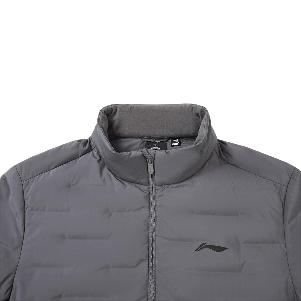 Men's Li-Ning Down Jackets Men's Meteorite Gray Stand Collar Thickened
