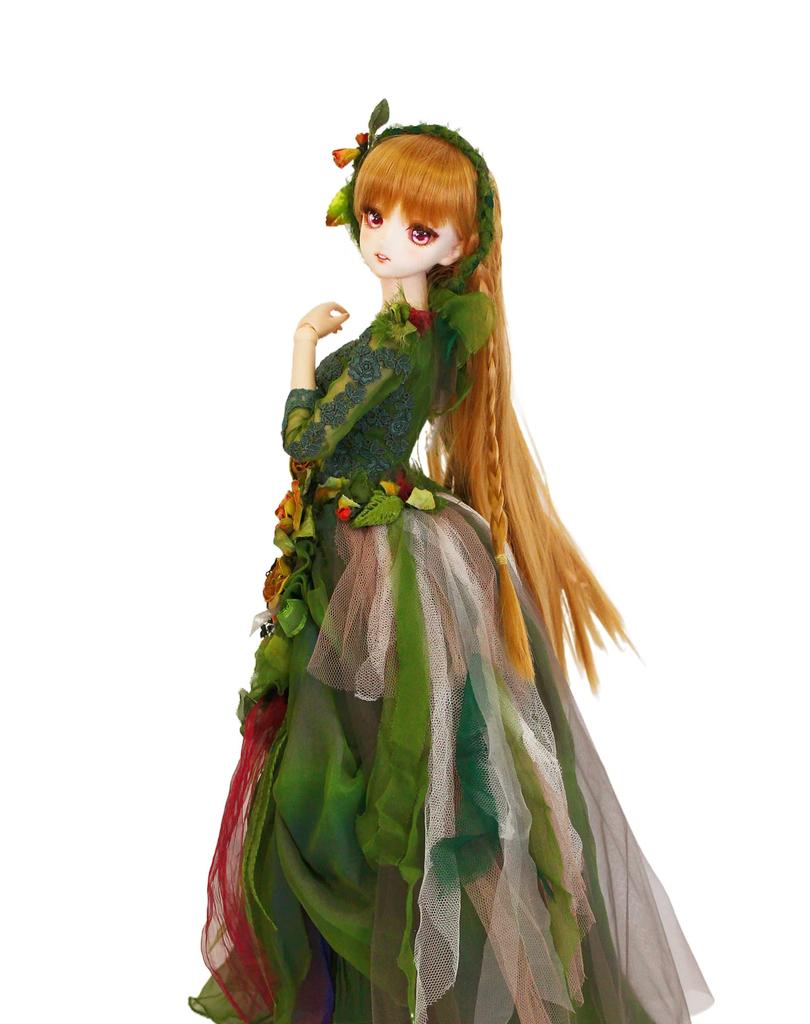 Marie Limited Edition DD Compatible COLOR of EARTH Chapter 1 Forest Girl Earth Color Haute Couture Luxury Silk 60cm Doll Bust BJD Doll Clothes Marie