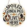 2D Flat, 1pc Vintage Guinea Pig Wall Art - Round Aluminum Hanging Sign with Fun Animal Design, Suitable for Wedding, Birthday, Thanksgiving