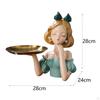 Feng Shui Princess Figurine Resin Statue Home Decor Modern Holder Tray Sculpture for Birthday