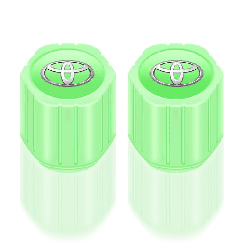 Luminous Car Tire Valve Caps Fluorescent Motorcycle Wheel Tyre For Toyota GR TRD Chr Corolla Yaris Rav4 E150 E120 Land Cruiser 200