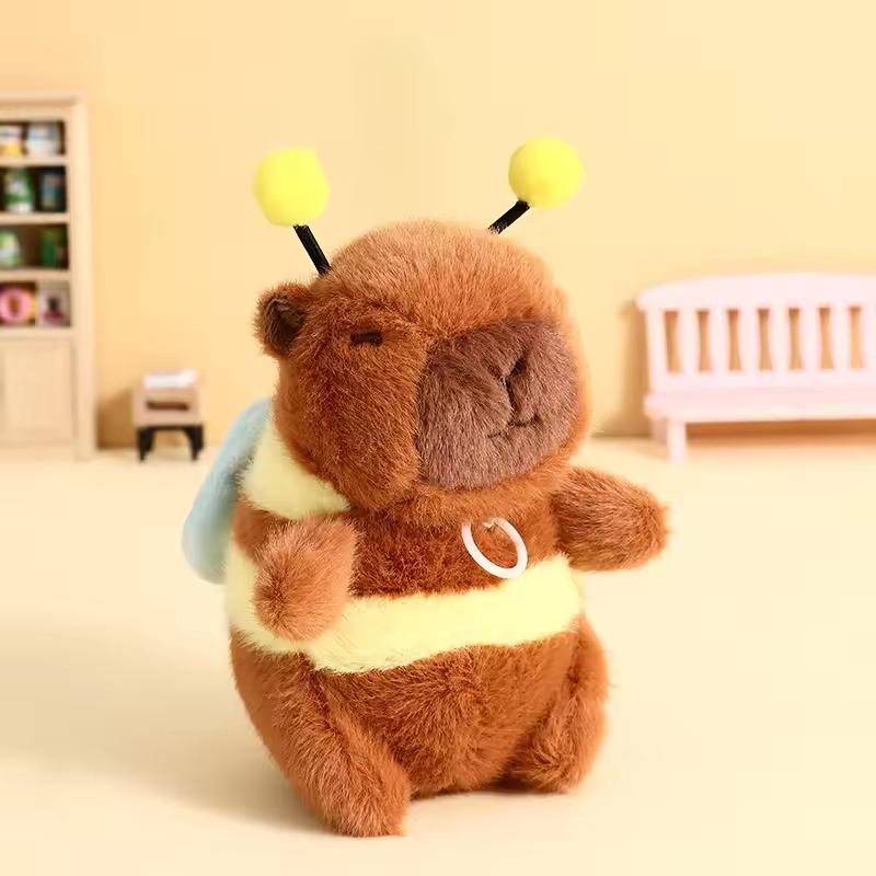Cute Cartoon Capybara Pendant Plush Toy Doll Bag Hanging Ornament Cute Kapila Keychain Doll Ornament Car Pendant Children's Gift