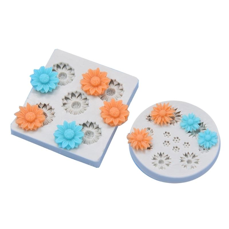 Chocolate Moulds Daisy/Sunflower Shape Baking Molds Fondant Mould Cake Molds Silicone Material Gift for DIY Baking Lover