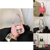 Black Pu Material Butterfly Knot Women's Bag 2024 Urban Simple Style Chain Shoulder Crossbody Handbag