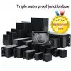 1/3 Stück Kunststoff Elektronik Projekt Instrumentengehäuse Ip65 Wasserdicht Schwarze Anschlussdose Outdoor Behälter Stromgehäuse Werkzeuge