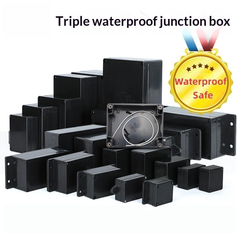 1/3 Stück Kunststoff Elektronik Projekt Instrumentengehäuse Ip65 Wasserdicht Schwarze Anschlussdose Outdoor Behälter Stromgehäuse Werkzeuge