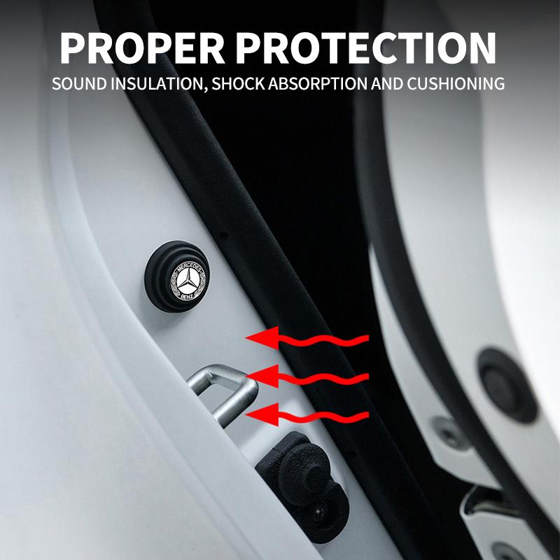 Car Silicone Shock Absorber Door Trunk Acoustic Mat For Mercedes Benz AMG W203 W206 W220 W205 W211 W212 W201 W210 W168