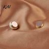 No Sew Safety Button 2Pcs Faux Pearl Magnetic Clothes Button, Fake Cat Eye Stone Brooch Decorative for Shirts Scarf Shawl, Clothing Magnet Portable