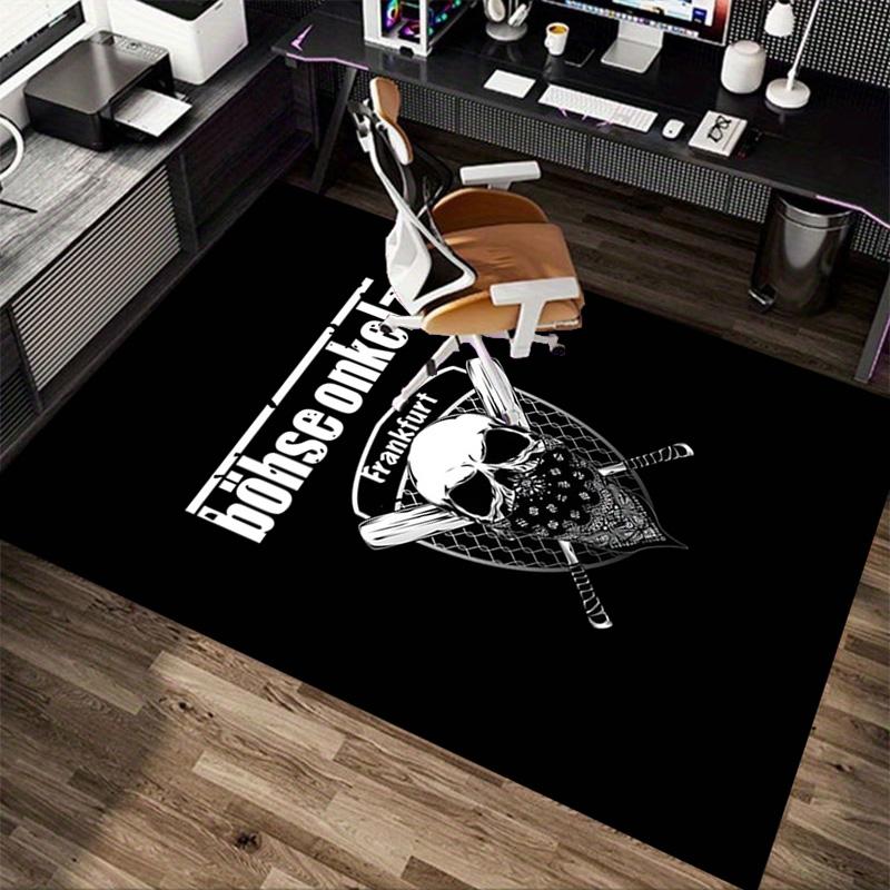 Skull Crossbones Emblem Carpet For Playroom Bedroom Living Room Sofa Home Decorkids Game Area Rug Nonslip Floor Mat