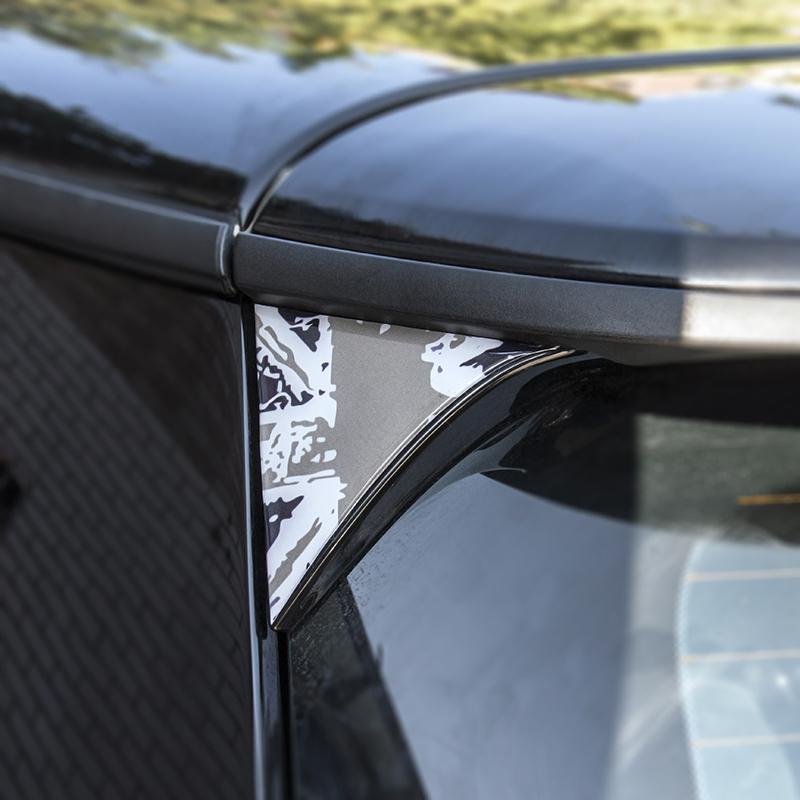 2Pcs Car Exterior Rear Back Trunk Tailfins Spoiler Wing 3D Sticker Decal for BMW Mini Cooper F56 Car Styling Accessories