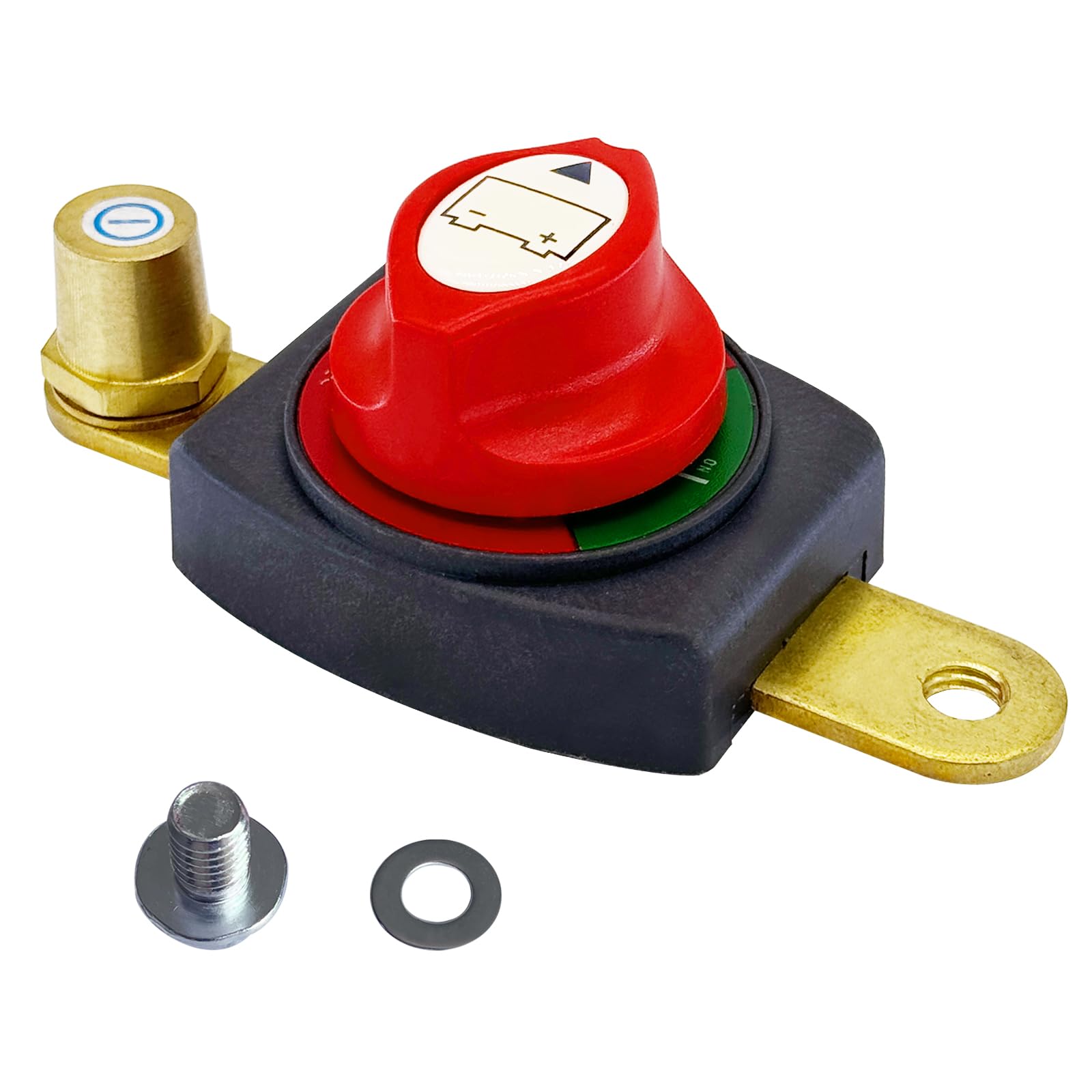 

Ampper Side Post Disconnect Switch, 12-48V Power Cut Master Switch Disconnect Isolator Side Post W/ Adapter